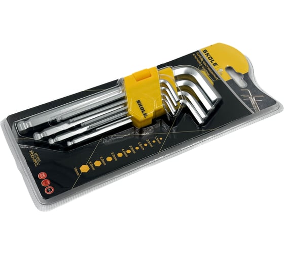 Изображение товара Набор шестигранных ключей Skole 9шт, (TRX1), удл. с шаром Skole TRX2-9PCL