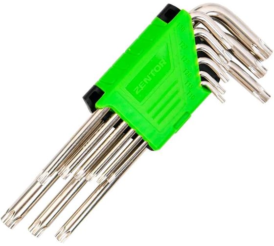 Изображение товара Набор длинных ключей Zentor Torx, 9 шт ZT17112S