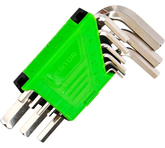 Изображение товара Набор коротких шестигранных ключей, 9 шт. Zentor ZT17100S