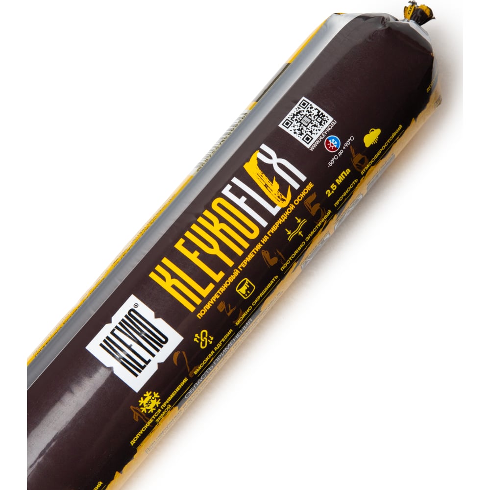 Изображение товара Полиуретановый герметик KLEYKO FLEX 600 мл коричневый для наружных работ