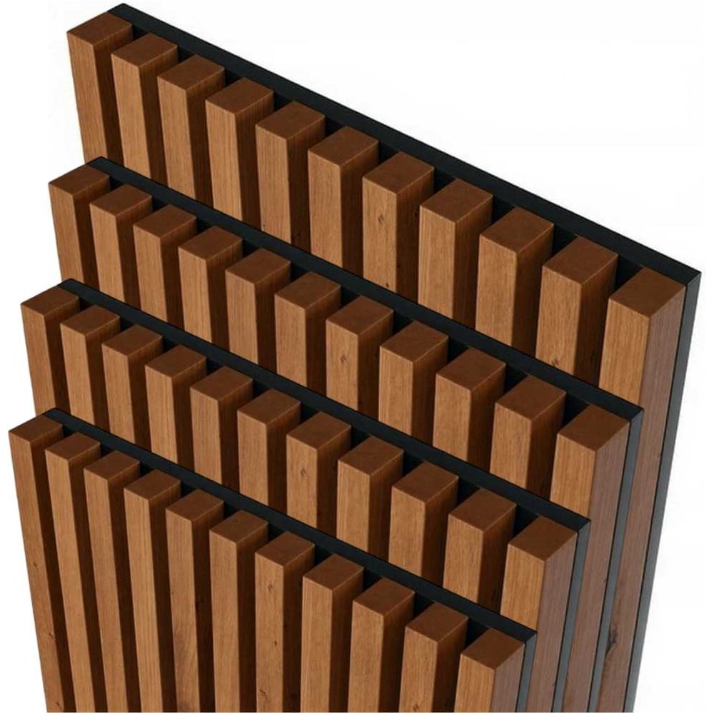 Изображение товара Декоративные акустические панели Sebmet 600x600x21 Дуб Чарльстон 4 шт