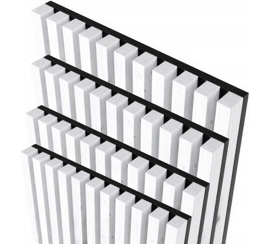 Изображение товара Панели декоративные акустические Sebmet 600x600x21 Дуб крафт белый 4 шт TD116206060-4