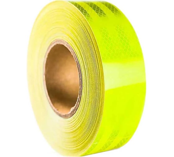 Изображение товара Лента светоотражатель Daytona Салатовая (10м x 0.05м) Яркие светоотражающие наклейки на велосипед, ворота, лодку MP1427005100