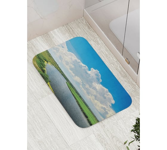 Изображение товара Коврик противоскользящий JoyArty "Круглый водоем" для ванной, сауны, бассейна, bath_16192