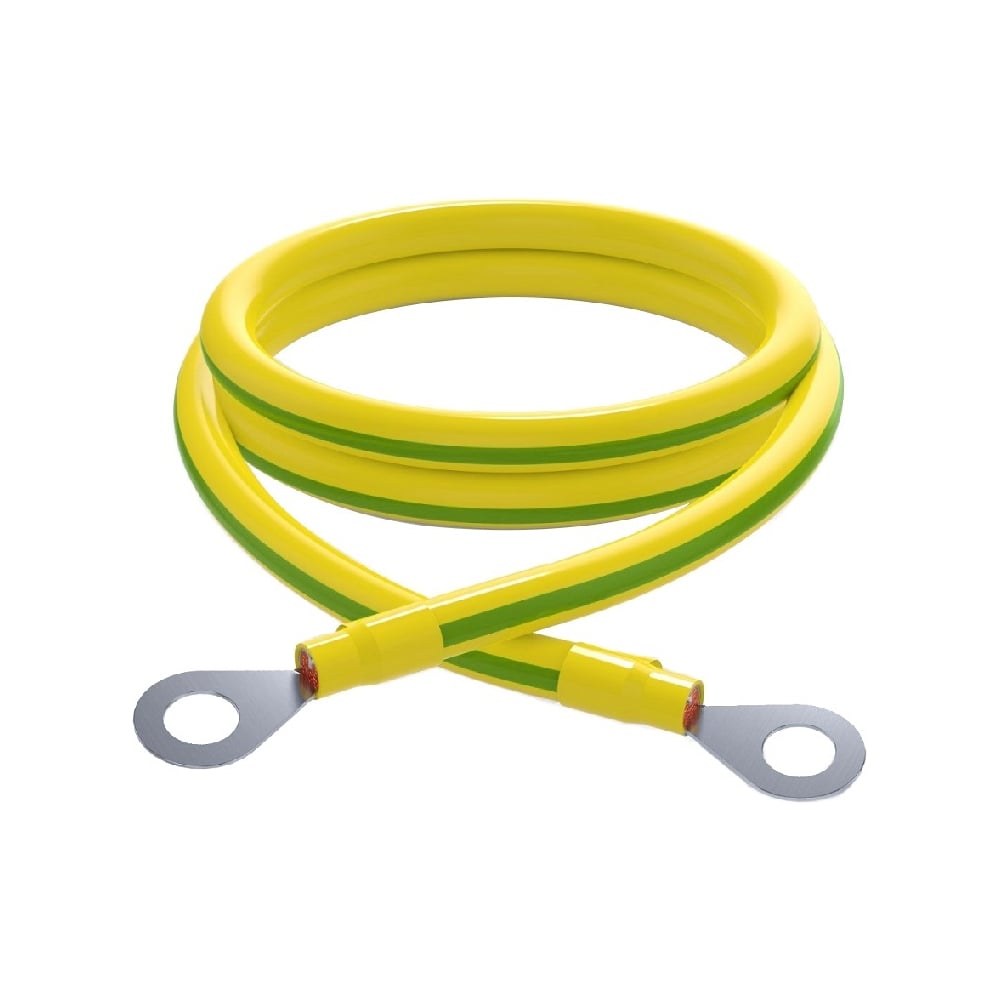 Изображение товара Проводник заземляющий медный PRO-lotki.ru PZM6-600 с кольцевым наконечником 6 мм