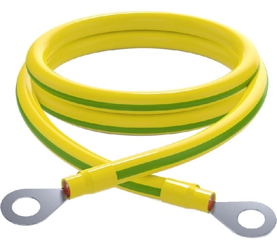 Изображение товара Проводник заземляющий медный PRO-lotki.ru PZM6-300 сечение S6 мм, кольцо под винт М6 L=300 (2 шт.) TLS56492