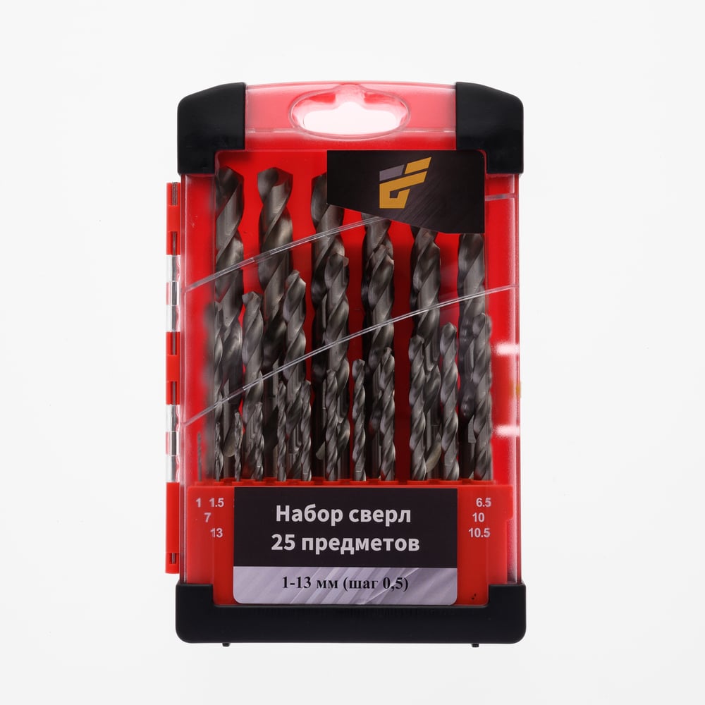 Изображение товара Набор сверл по металлу TORGWIN 25 предметов диаметров 1-13 мм HSS
