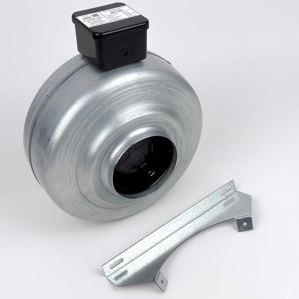 Изображение товара Вентилятор канальный круглый KRAFTAIR в металлическом корпусе ВКК-100М