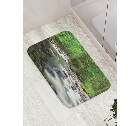 Изображение товара Коврик противоскользящий JoyArty "Река вытачивает камни" для ванной, сауны, бассейна, bath_16193