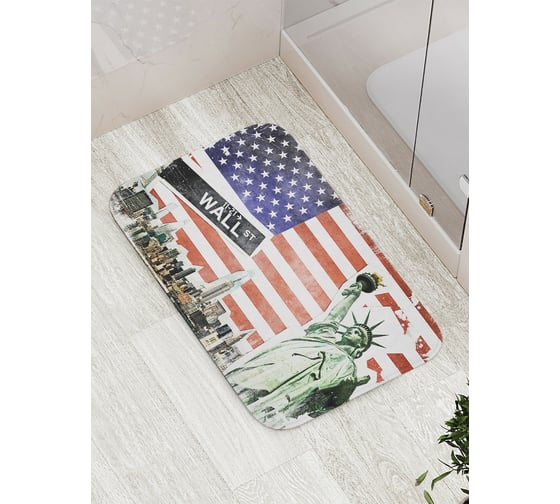 Изображение товара Коврик противоскользящий JoyArty "Американский взгляд" для ванной, сауны, бассейна, bath_20708