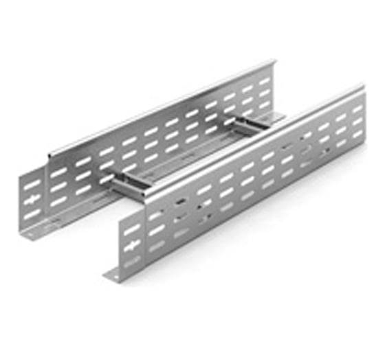 Изображение товара Лестничный лоток замковый OSTEC 400x100x3000, толщина 1,5 мм, Сендзимир цинк НЛО-400х100х3000-1,5-СЦ