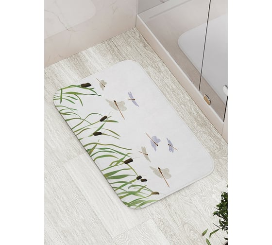 Изображение товара Коврик противоскользящий JoyArty "Стайка стрекоз" для ванной, сауны, бассейна, bath_18344