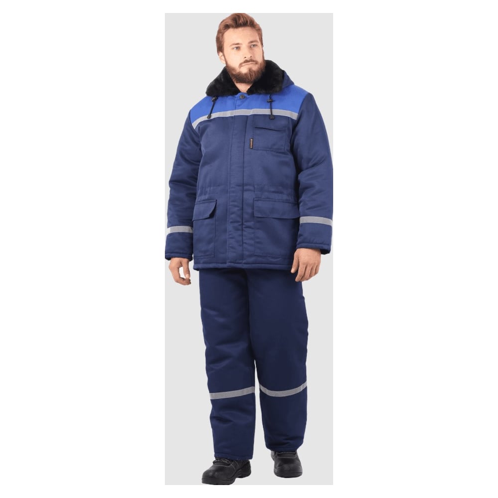 Изображение товара Костюм ГК Спецобъединение зимний мужской 80-84, темно-синий, васильковый