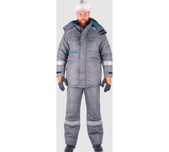 Изображение товара Костюм ГК Спецобъединение ГАЛАКТИКА зимний, серый-бирюза (104-108, 158-164), компл, Кос 310/104/158