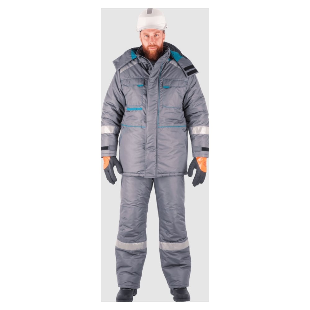 Изображение товара Костюм ГК Спецобъединение ГАЛАКТИКА зимний, серый-бирюза (88-92, 158-164), компл, Кос 310/88/158