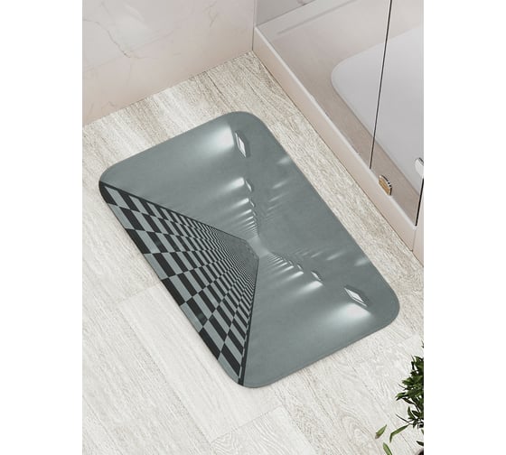 Изображение товара Коврик противоскользящий JoyArty "Шахматный пол" для ванной, сауны, бассейна, bath_17863