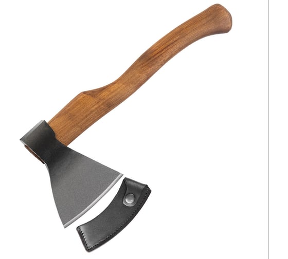 Изображение товара Топор KRAFTAIR кованый Премиум из высокопрочной стали в кожаном чехле А0 Премиум-К