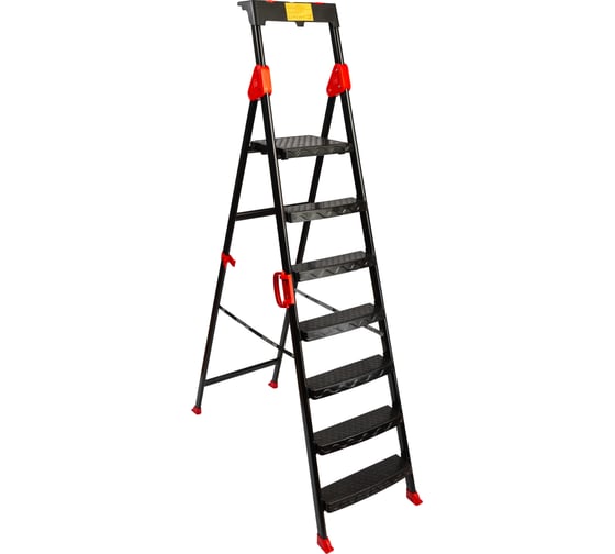 Изображение товара Стальная стремянка с органайзером усиленная Perilla 7 ступеней 133507