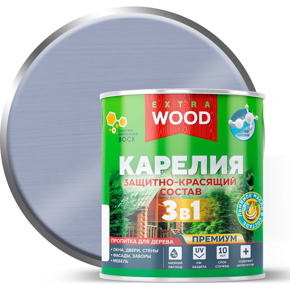 Изображение товара Защитно-красящий состав Farbitex 3в1 утренний туман 0.75 л