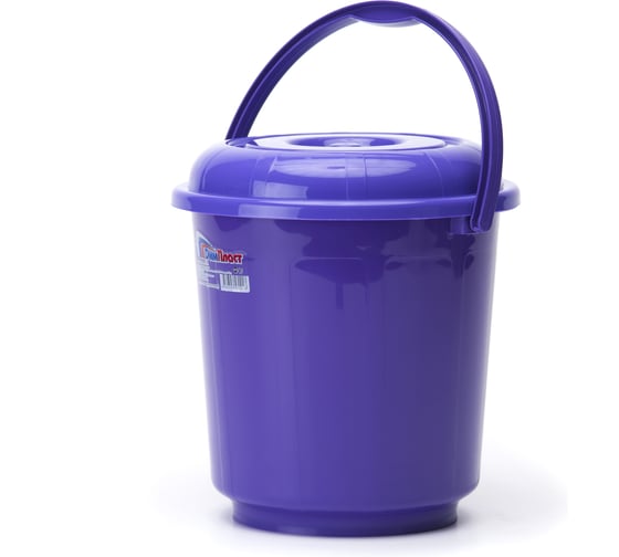 Изображение товара Ведро ООО ТД ДИМПЛАСТ 13 л с крышкой цвет микс 2 шт 4680303580049