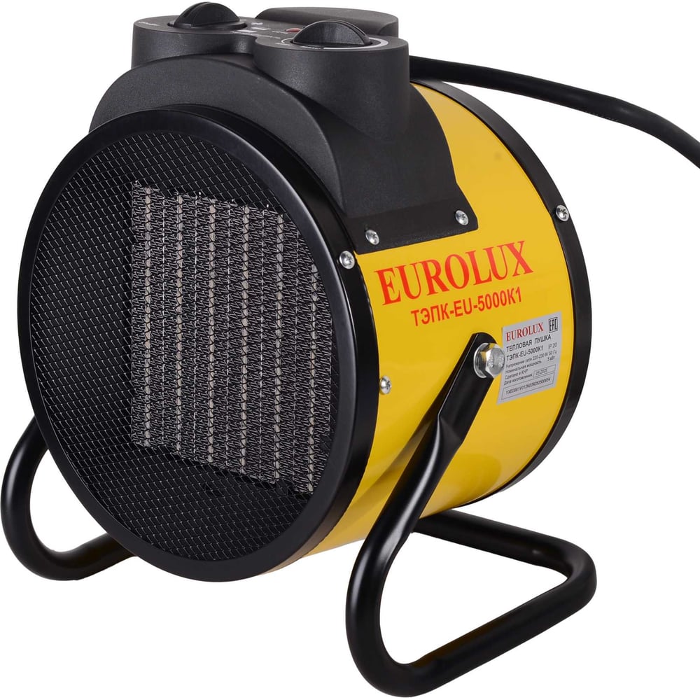 Изображение товара Тепловая электрическая пушка Eurolux ТЭПК-EU-5000K1 для обогрева помещений