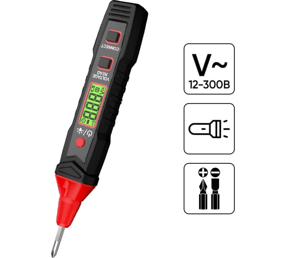 Изображение товара Индикаторная отвертка-тестер iCarTool напряжения с переставным наконечником PH/SL IC-M90