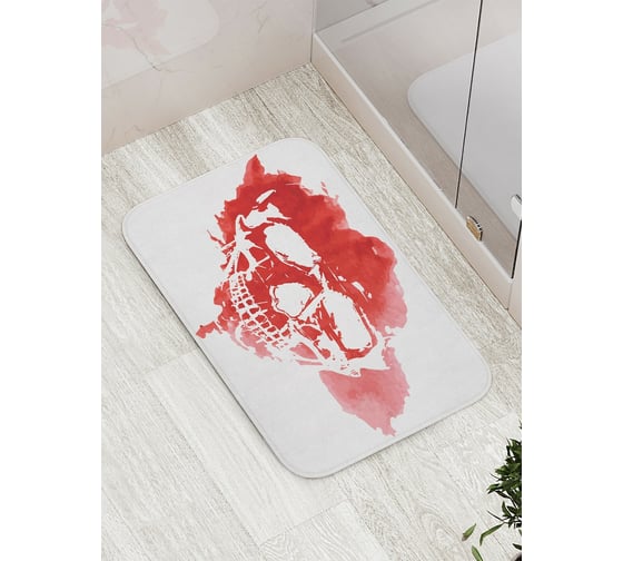 Изображение товара Коврик противоскользящий JoyArty "Кровавый череп" для ванной, сауны, бассейна, bath_22077