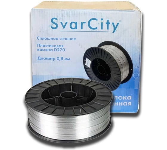 Изображение товара Сварочная проволока полированная SvarCity ER70S-6 (СВ08Г2С) 1.2мм 15кг ER 70S-6/1,2/15кг