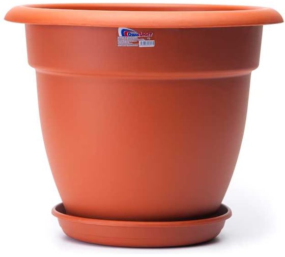Изображение товара Кашпо ООО ТД ДИМПЛАСТ с поддоном 1 л терракотовый 10 шт 4623720800741