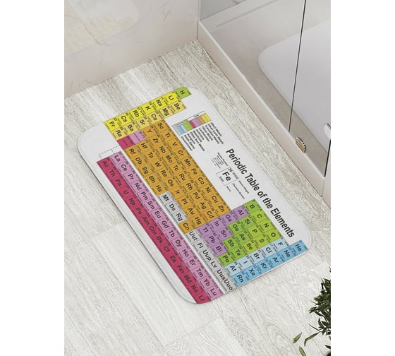 Изображение товара Коврик противоскользящий JoyArty "Таблица Менделеева" для ванной, сауны, бассейна, bath_33453
