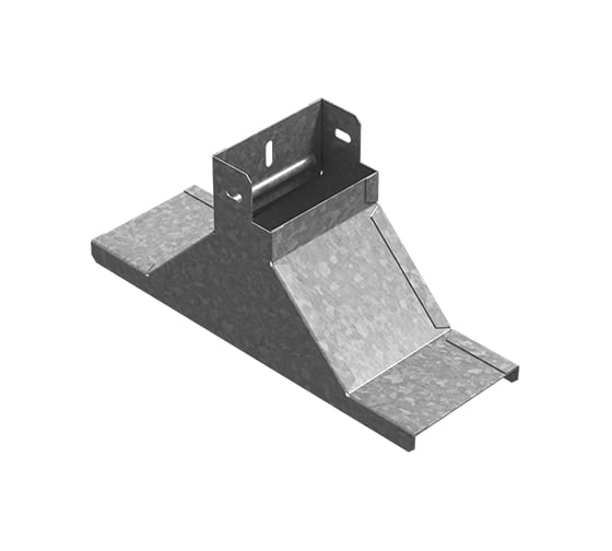 Изображение товара Крышка-ответвитель вертикальный OSTEC к лотку 100x80, толщина 1,0 мм, Сендзимир цинк КОВ-100х80-1,0-СЦ