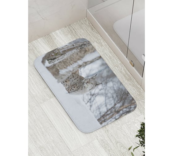 Изображение товара Коврик противоскользящий JoyArty "Рысь в своей стихие" для ванной, сауны, бассейна, bath_32856