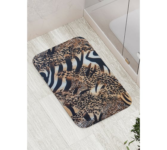 Изображение товара Коврик противоскользящий JoyArty "Смесь шкур" для ванной, сауны, бассейна, bath_34775