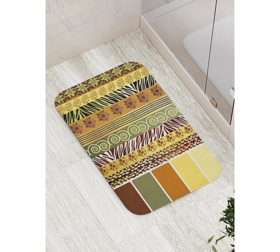 Изображение товара Коврик противоскользящий JoyArty "Африканский узор" для ванной, сауны, бассейна, bath_34780