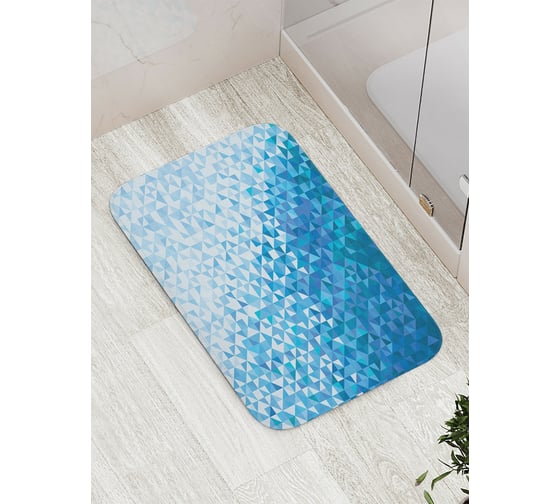 Изображение товара Коврик противоскользящий JoyArty "Двухцветные треугольники" для ванной, сауны, бассейна, bath_30827