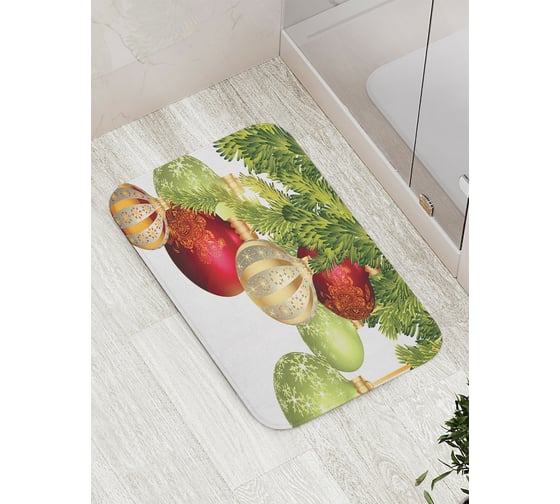 Изображение товара Коврик противоскользящий JoyArty "Новогодний блеск" для ванной, сауны, бассейна, bath_378491