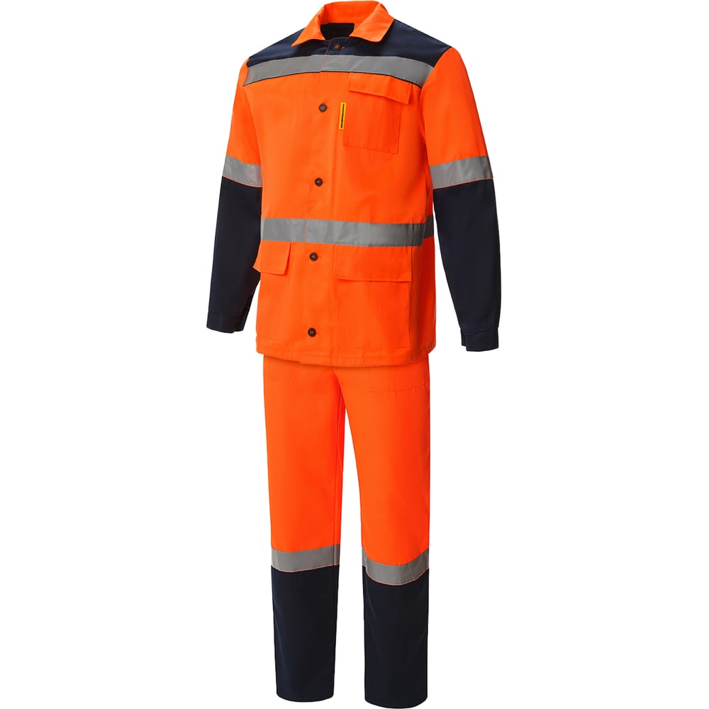 Изображение товара Костюм СОЮЗСПЕЦОДЕЖДА Коммунальщик сигнальный оранжевый т.синий 48-50
