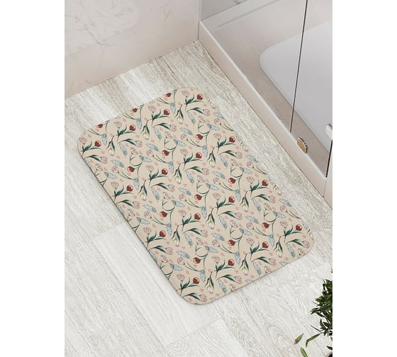Изображение товара Коврик противоскользящий JoyArty "Необычные тюльпаны" для ванной, сауны, бассейна, bath_73623
