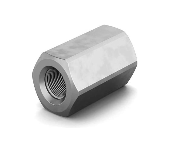 Изображение товара Гайка OSTEC М10 DIN 6334 соединительная, класс прочности 6, гальван. цинк (в упаковке 50 шт) ГСМ-10.6-DIN-ЭЦ