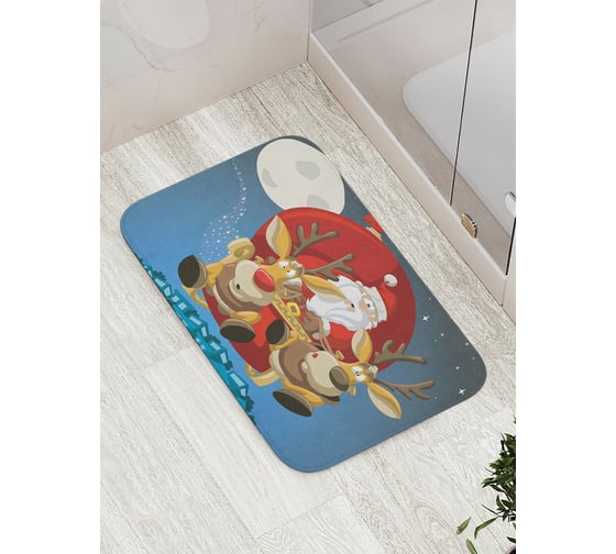Изображение товара Коврик противоскользящий JoyArty "Волшебные сани" для ванной, сауны, бассейна, bath_78661