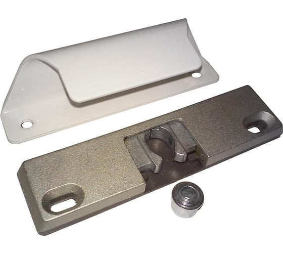 Изображение товара Комплект балконной ручки с защелкой Левша Lux, белый, под профиль 13 мм У1-0459.Б