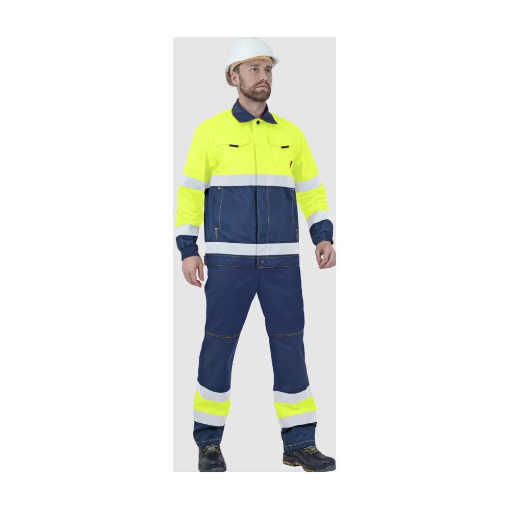 Изображение товара Защитный костюм ГК Спецобъединение БРАЙТ 3 класс защиты водоотталкивающая флуоресцентный желтый-син