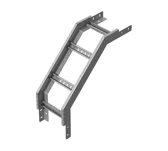 Изображение товара Угол внешний для лестничного лотка OSTEC НЛО 400x100, толщина 1,5 мм, Сендзимир цинк УВНЛО90-400х100-1,5-СЦ