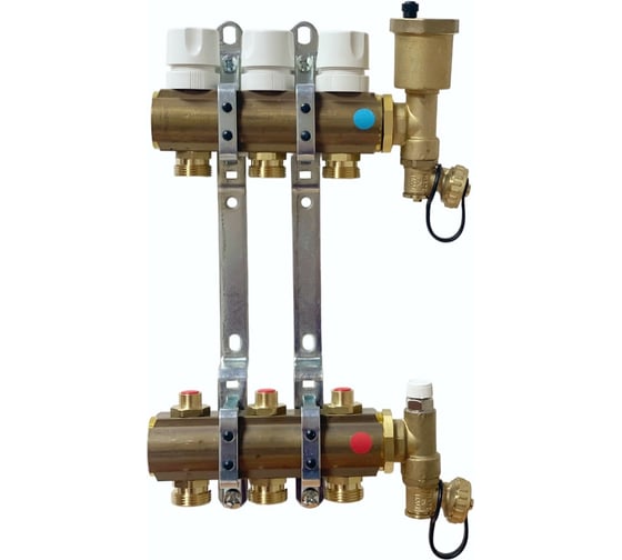 Изображение товара Коллекторная группа Imperial 1x3/4EK-10 выходов воздухоспускник, сливной кран Италия 800.10