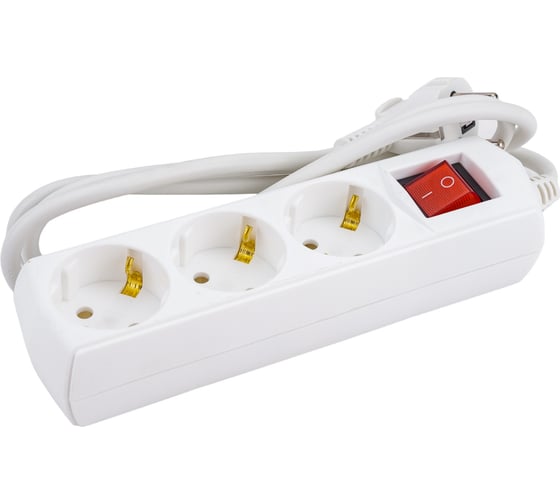 Изображение товара Удлинитель GENERICA У03В 3 места 2P+PE/1,5м 3х1мм2 10А/250В WYP10-10-03-D15-ZK-G