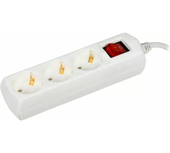 Изображение товара Удлинитель GENERICA У03В 3 места 2P+PE/5м 3х1мм2 10А/250В WYP10-10-03-05-ZK-G