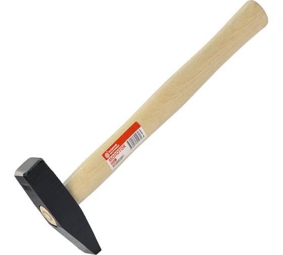 Изображение товара Слесарный молоток Волжский инструмент 0.4 кг, квадратный боек, оксидированный 3603007