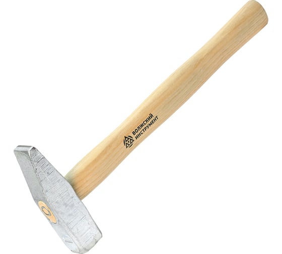 Изображение товара Слесарный молоток Волжский инструмент 0.6 кг, квадратный боек, цинковое покрытие 3603012