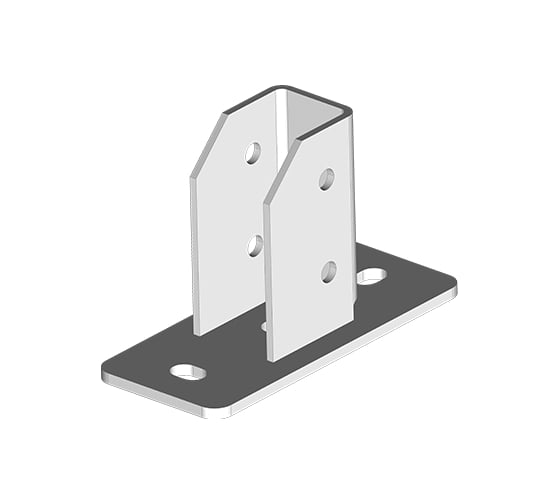 Изображение товара Опора OSTEC для СТРАТ профиля 41х(21-62), толщина 4,0 (пятка - 6,0мм), гальван. цинк ОП-41х21-62-4,0-ЭЦ