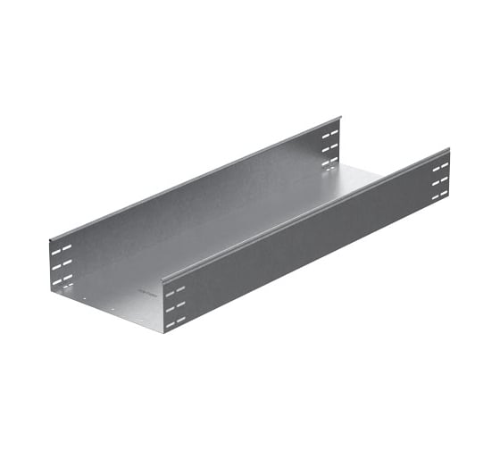 Изображение товара Универсальный лоток неперфорированный OSTEC 200x150x3000, толщина 1 мм, Сендзимир цинк УЛН-200х150х3000-1,0-СЦ